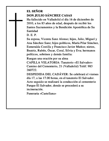 Don Julio Sánchez Casas