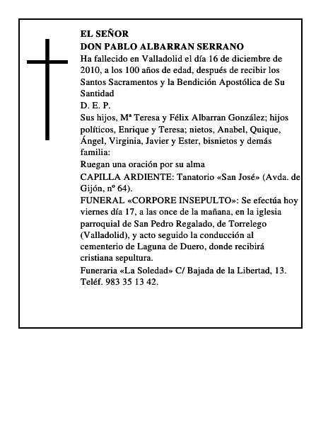 Don Pablo Albarran Serrano