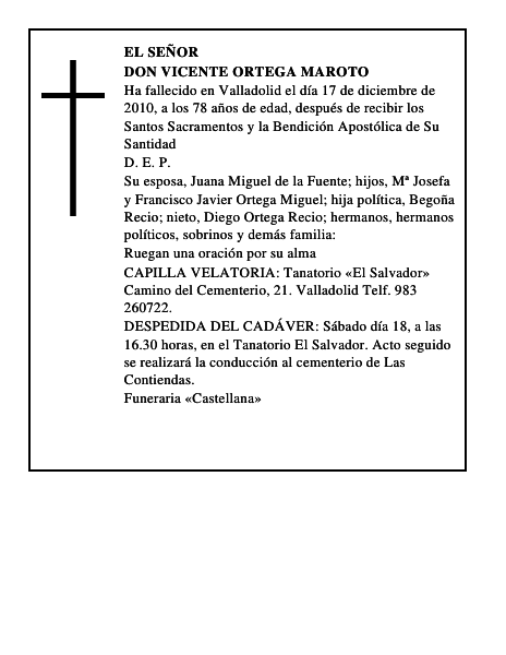 Don Vicente Ortega Maroto