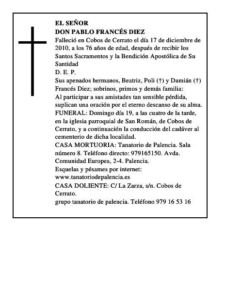 Don Pablo Francés Diez