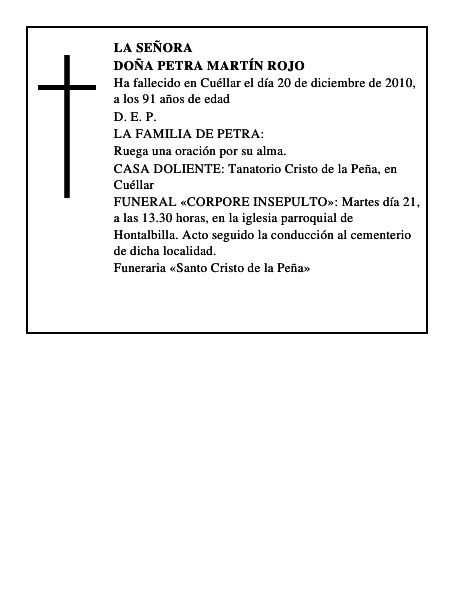 Doña Petra Martín Rojo