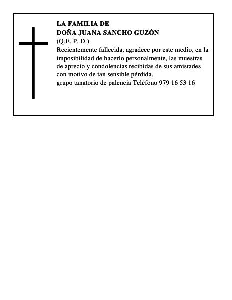 Doña Juana Sancho Guzón