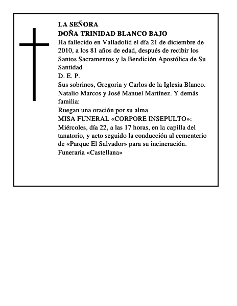 Doña Trinidad Blanco Bajo