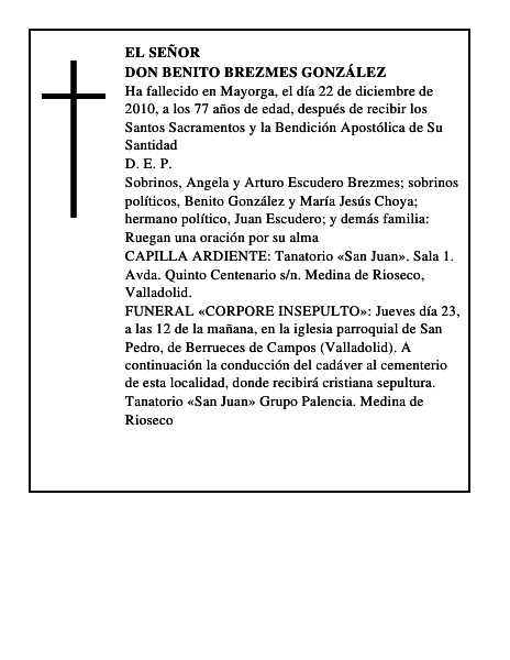 Don Benito Brezmes González