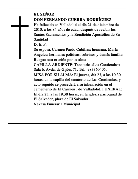 Don Fernando Guerra Rodríguez