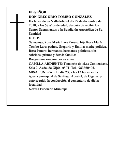 Don Gregorio Tombo González