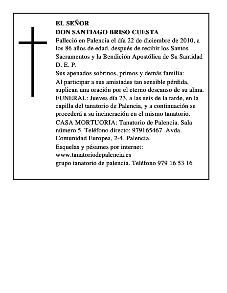 Don Santiago Briso Cuesta