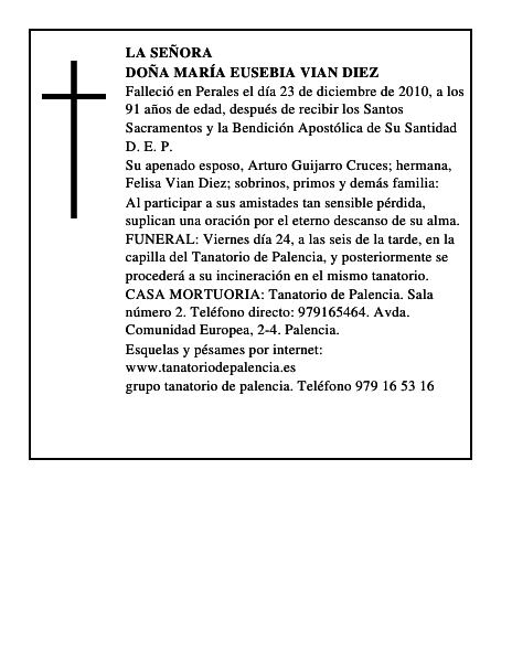 Doña María Eusebia Vian Diez