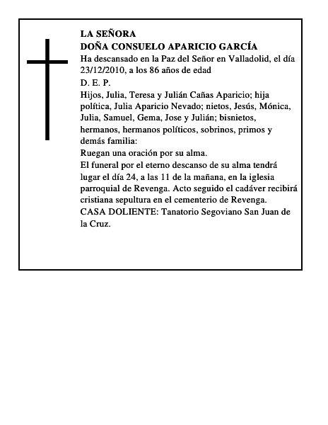 Doña Consuelo Aparicio García
