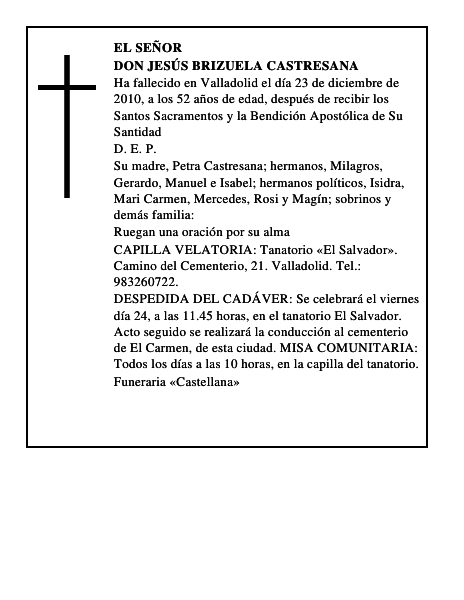 Don Jesús Brizuela Castresana