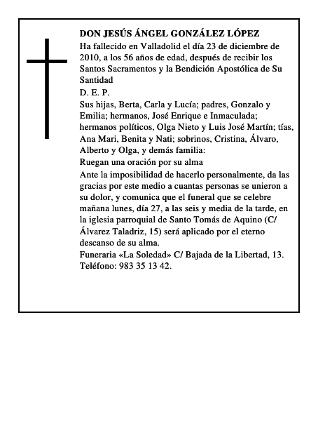Don Jesús Ángel González López