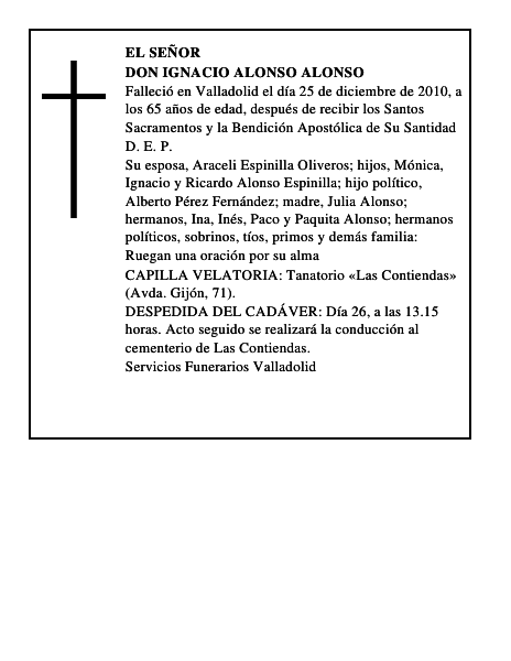 Don Ignacio Alonso Alonso