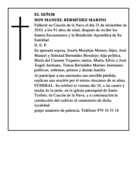 Don Manuel Bermúdez Marino