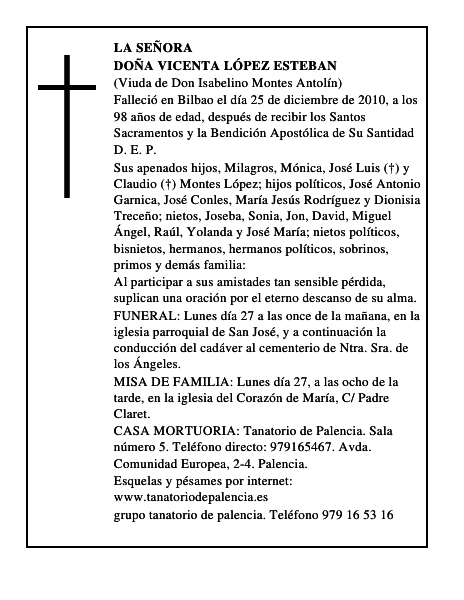 Doña Vicenta López Esteban