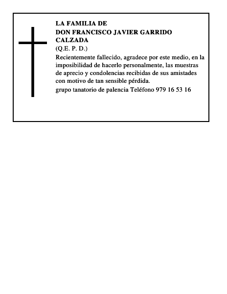 Don Francisco Javier Garrido Calzada