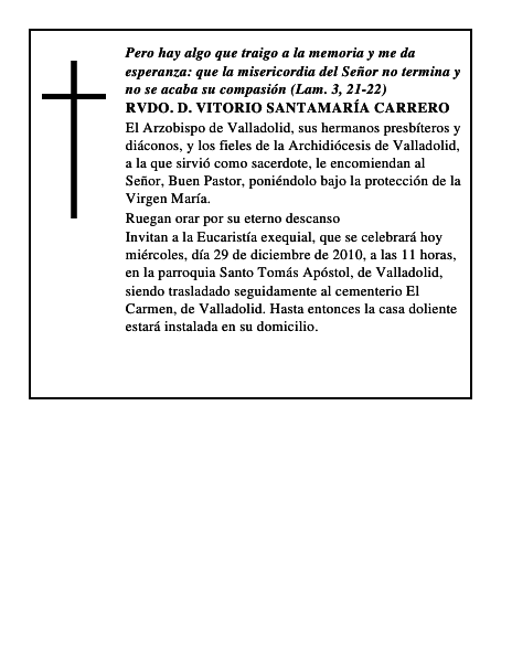 Rvdo. D. Vitorio Santamaría Carrero