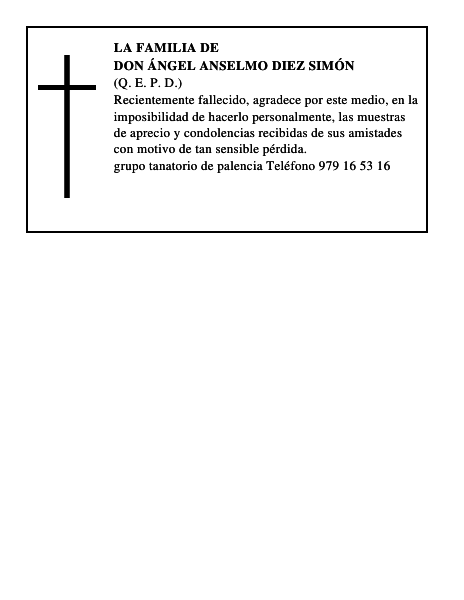 Don Ángel Anselmo Diez Simón