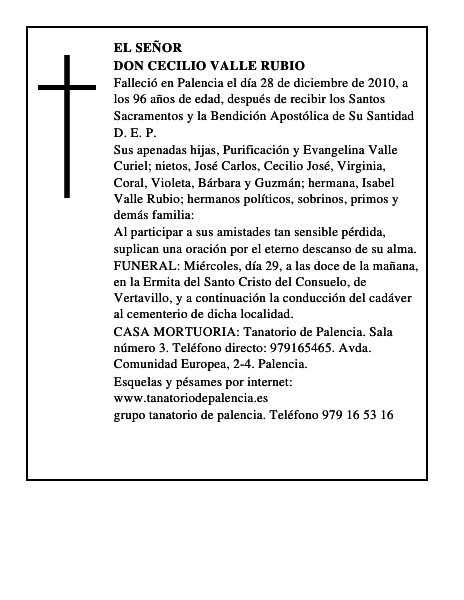 Don Cecilio Valle Rubio