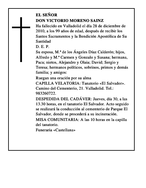 Don Victorio Moreno Sainz