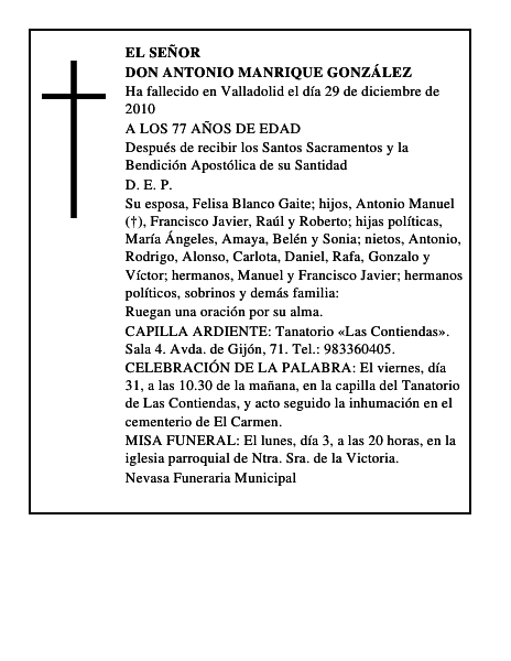 Don Antonio Manrique González