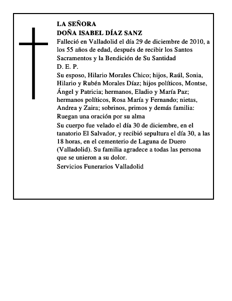 Doña Isabel Díaz Sanz