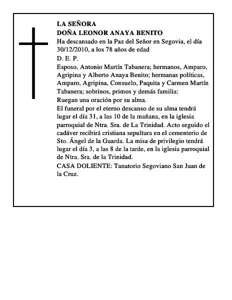 Doña Leonor Anaya Benito
