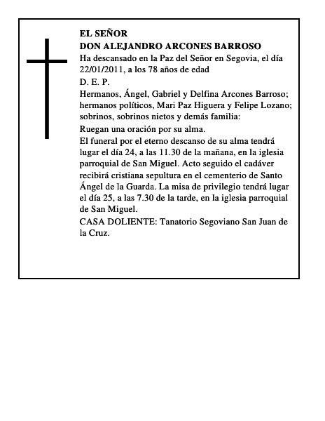 Don Alejandro Arcones Barroso