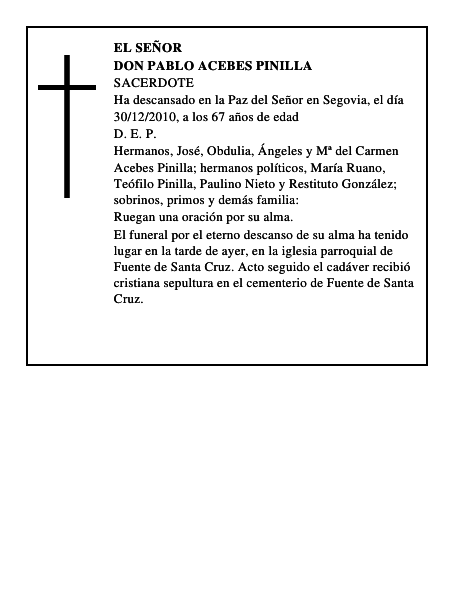Don Pablo Acebes Pinilla