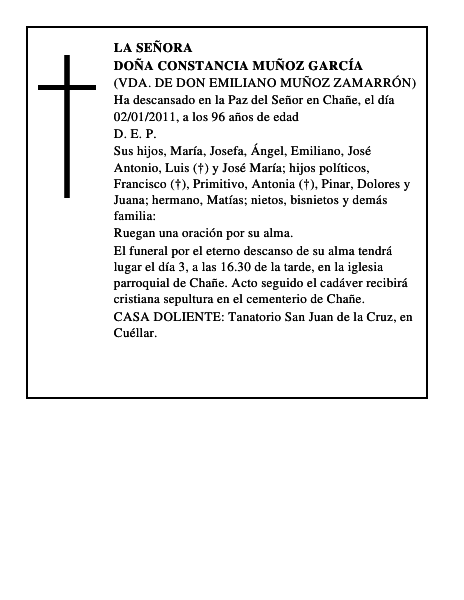 Doña Constancia Muñoz García