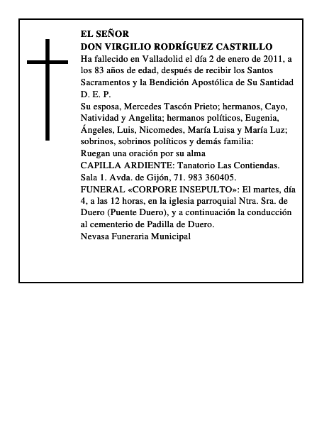 Don Virgilio Rodríguez Castrillo