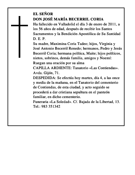 Don José María Becerril Coria
