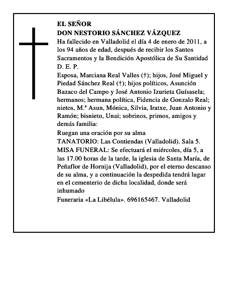 Don Nestorio Sánchez Vázquez