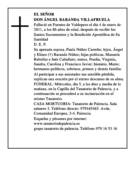 Don Ángel Baranda Villafruela