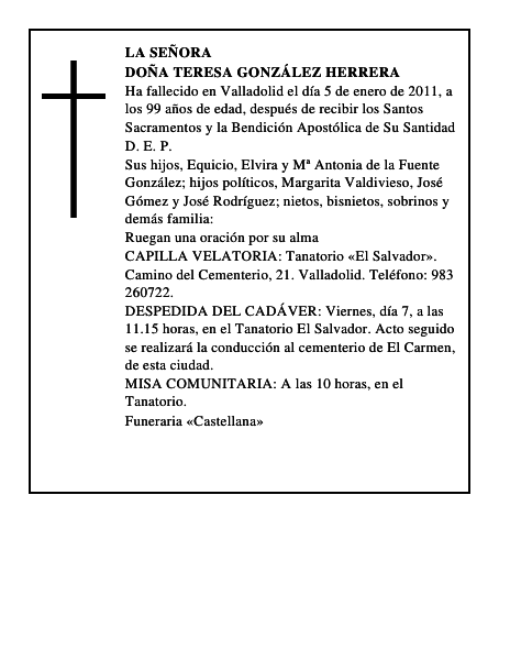 Doña Teresa González Herrera
