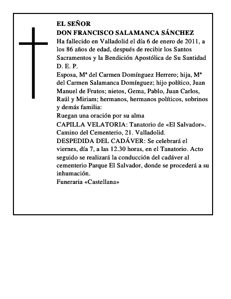 Don Francisco Salamanca Sánchez