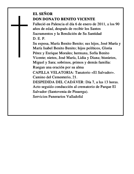 Don Donato Benito Vicente