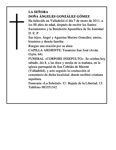 Doña Ángeles González Gómez