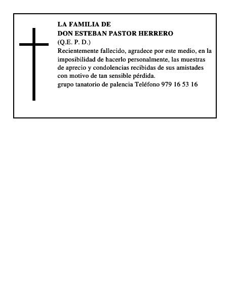 Don Esteban Pastor Herrero