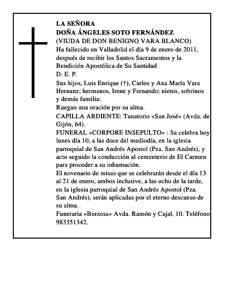 Doña Ángeles Soto Fernández