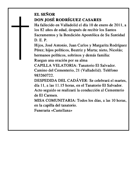 Don José Rodríguez Casares