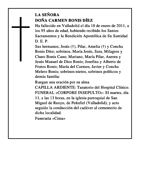 Doña Carmen Bonis Díez