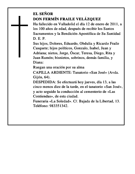 Don Fermín Fraile Velázquez