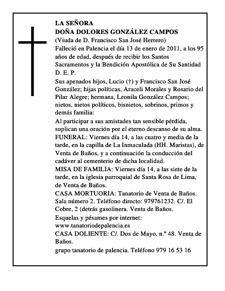 Doña Dolores González Campos