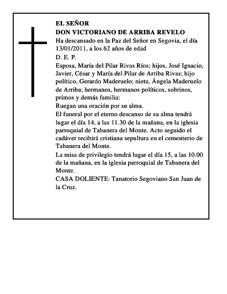 Don Victoriano de Arriba Revelo