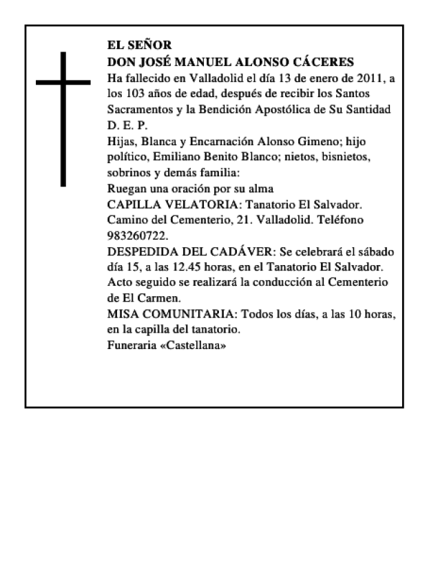 Obituaries 15-01-2011