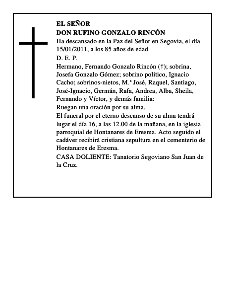Don Rufino Gonzalo Rincón