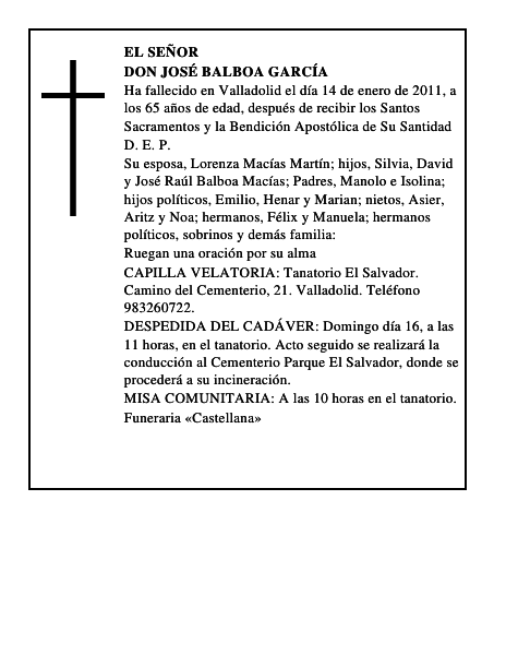 Don José Balboa García