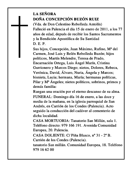 Doña Concepción Buzón Ruiz