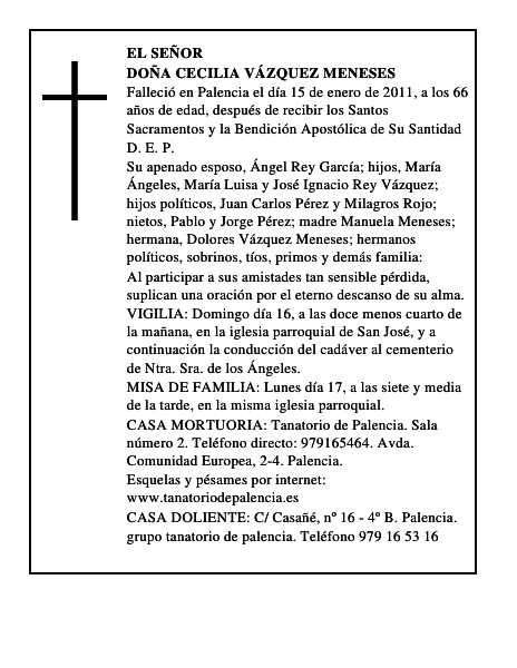 Doña Cecilia Vázquez Meneses