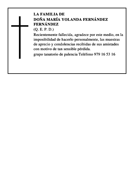 Doña María Yolanda Fernández Fernández